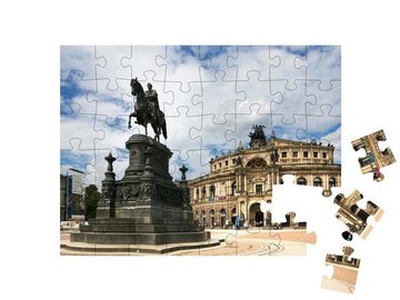 puzzleYOU Puzzle König-Johann-Denkmal in Dresden, 48 Puzzleteile, puzzleYOU-Kollektionen Dresden, Deutsche Städte