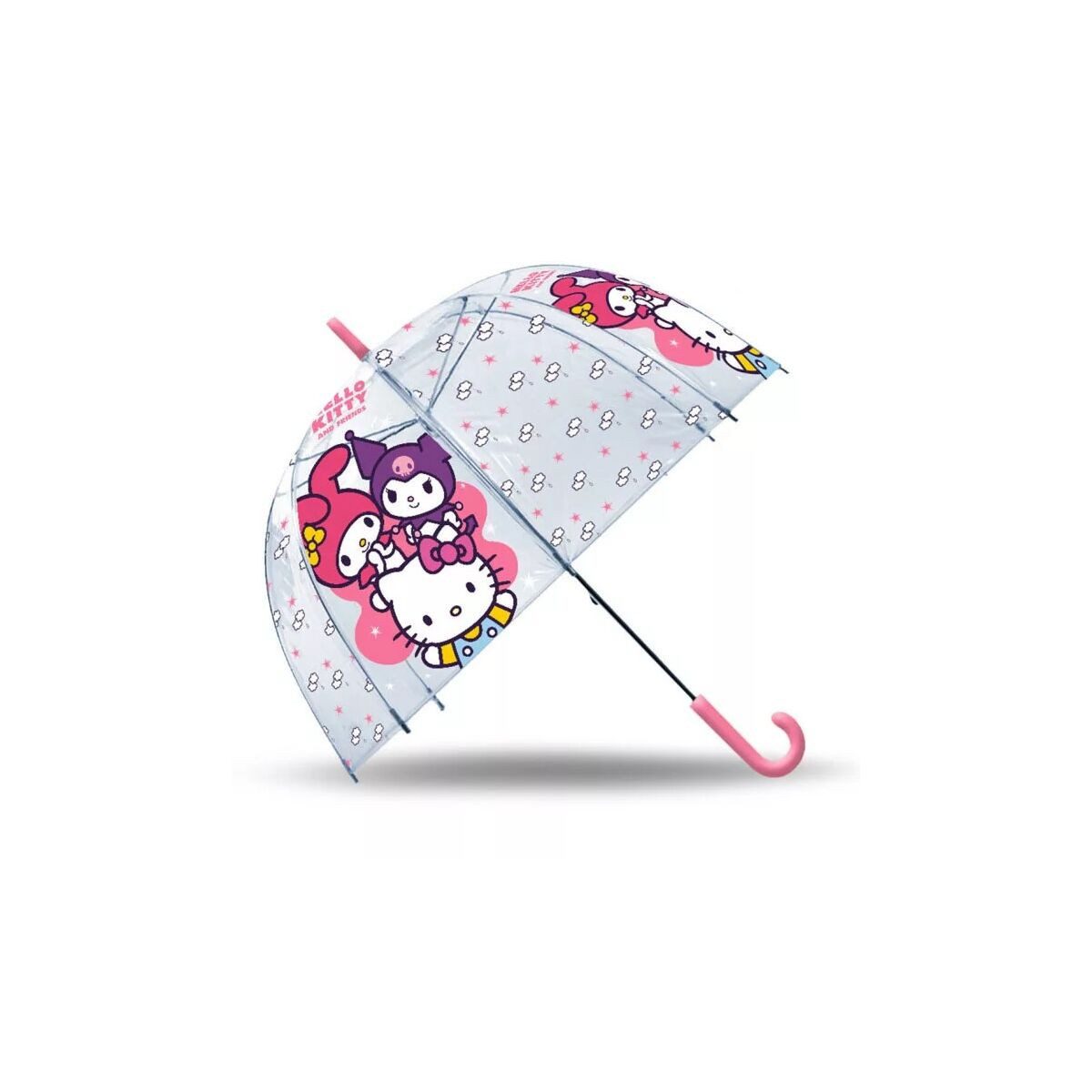 Hello Kitty Stockregenschirm Hello Kitty Friends Kinder-Transparenter Schirm Ø70 cm