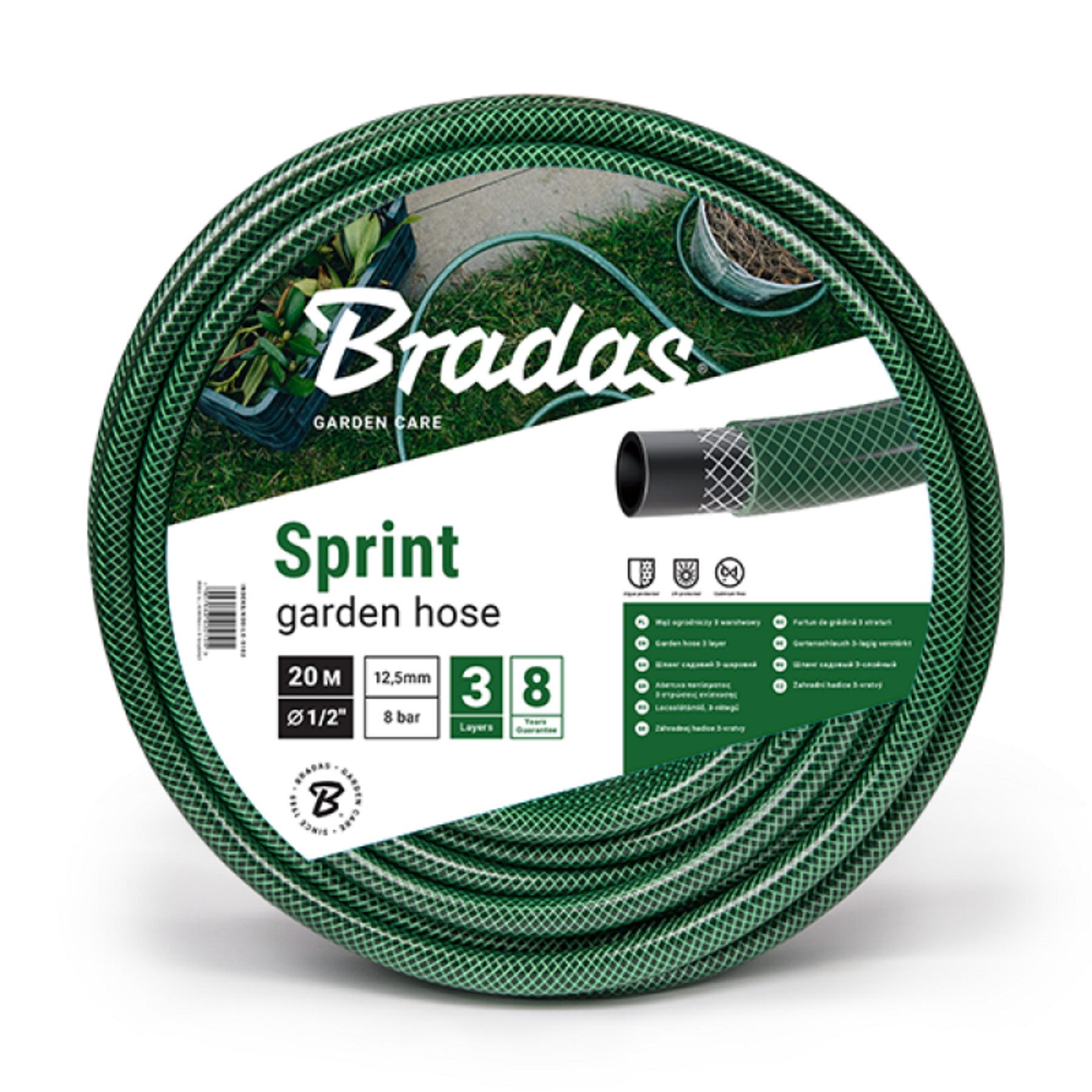 Bradas Gartenschlauch Sprint 1/2" Gartenschlauch 20 m Robust