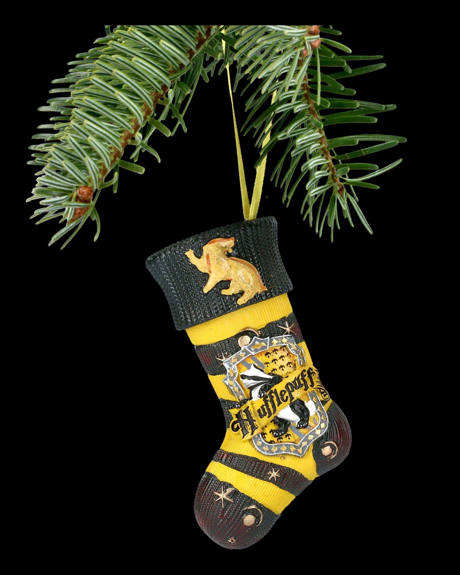 Hufflepuff Weihnachtsbaum Christbaumschmuck Socke (1-tlg) - Figuren Weihnachtsdeko GmbH Shop Potter - Christbaumschmuck Harry