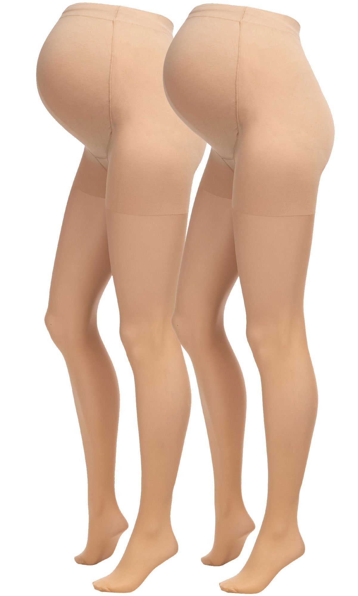 Herzmutter Umstandsstrumpfhose Schwangerschaftsstrumpfhose 20DEN - Beige - Matt 20 DEN (2 St)