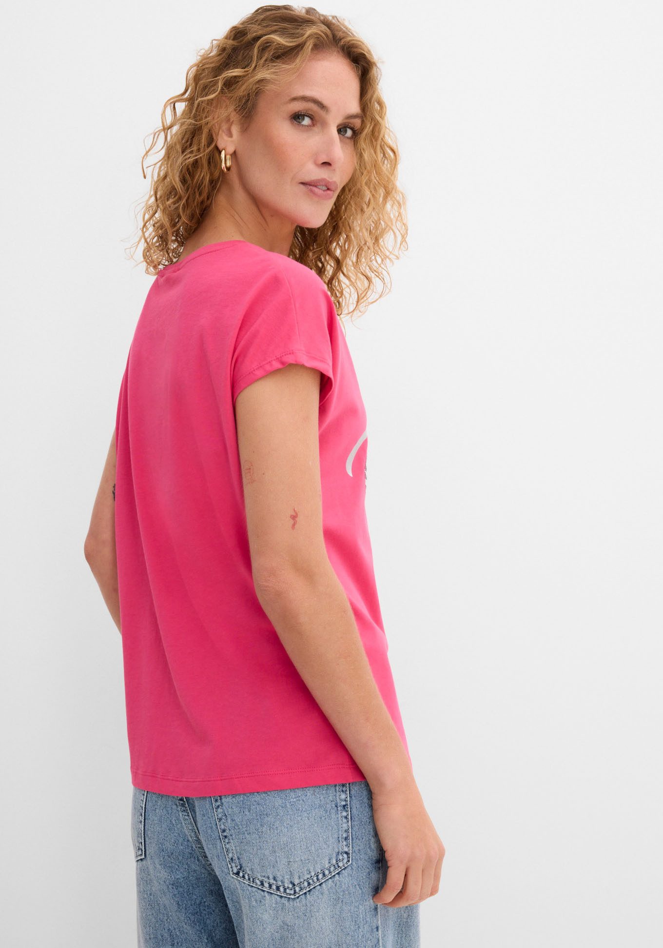 bonprix T-Shirt lockere Passform, Kurzarm, aus Baumwolle – Bild 2 von 5