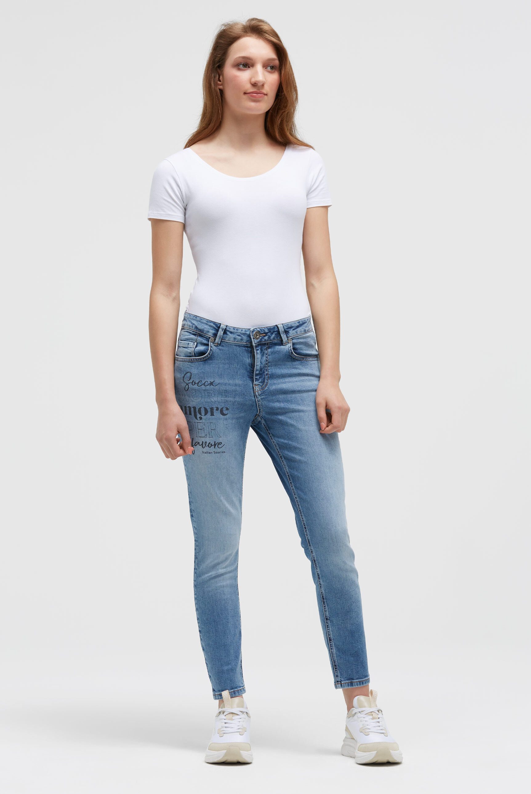 SOCCX Slim-fit-Jeans mit normaler Leibhöhe