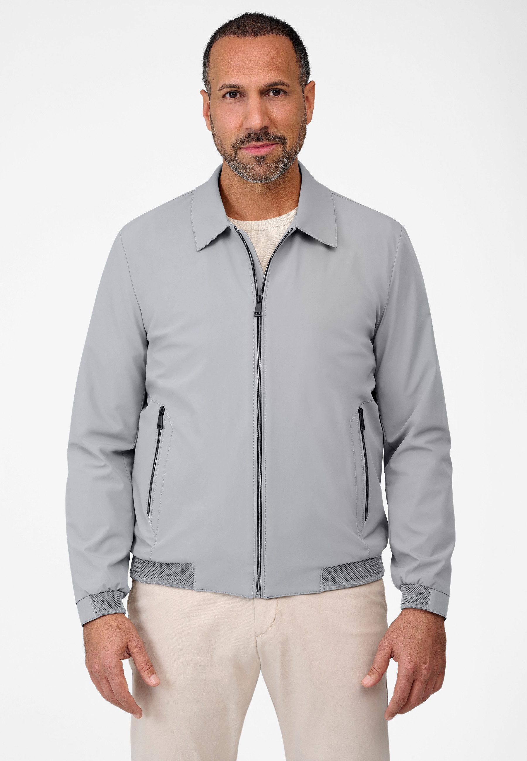 RICANO Kurzjacke Miguel klassische Übergangsjacke mit Hemdkragen