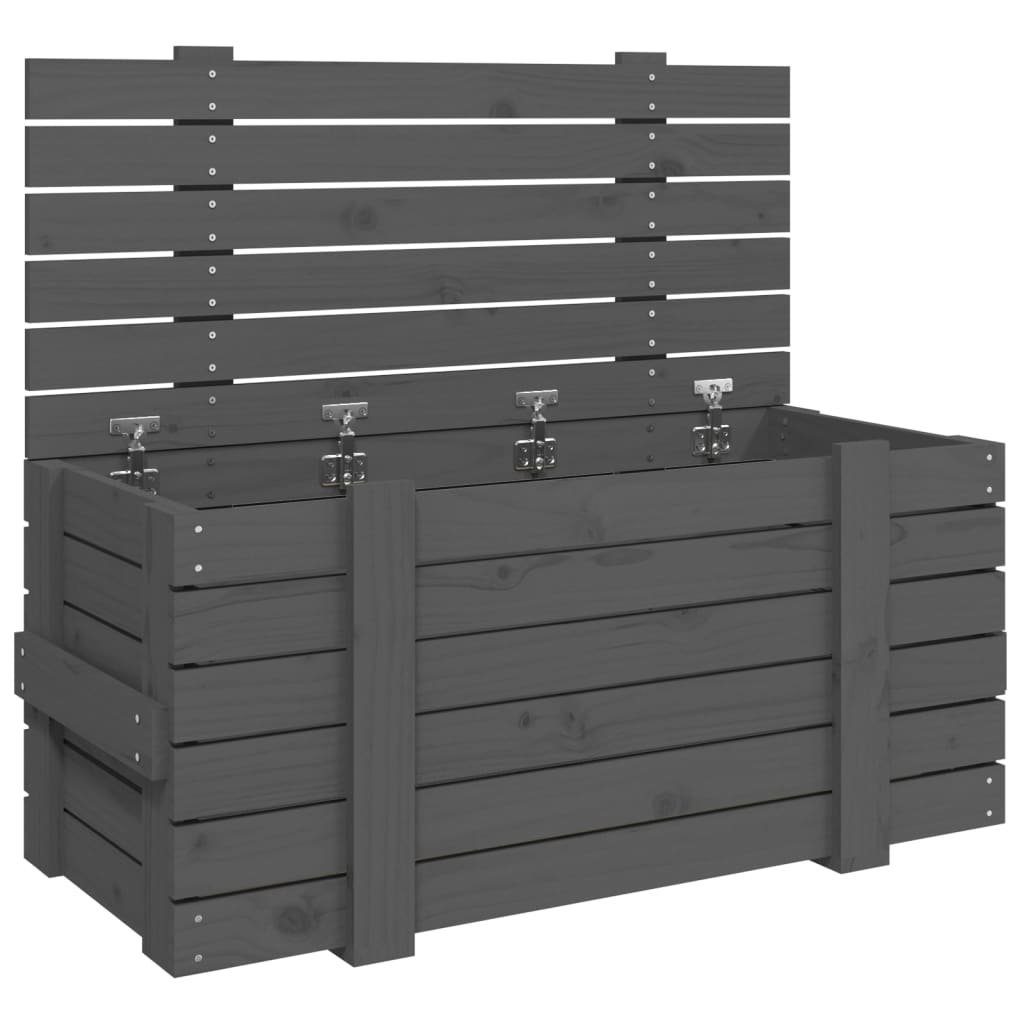 Kiefer Grau cm Massivholz Truhe (1 Aufbewahrungsbox 91x40,5x42 St) vidaXL