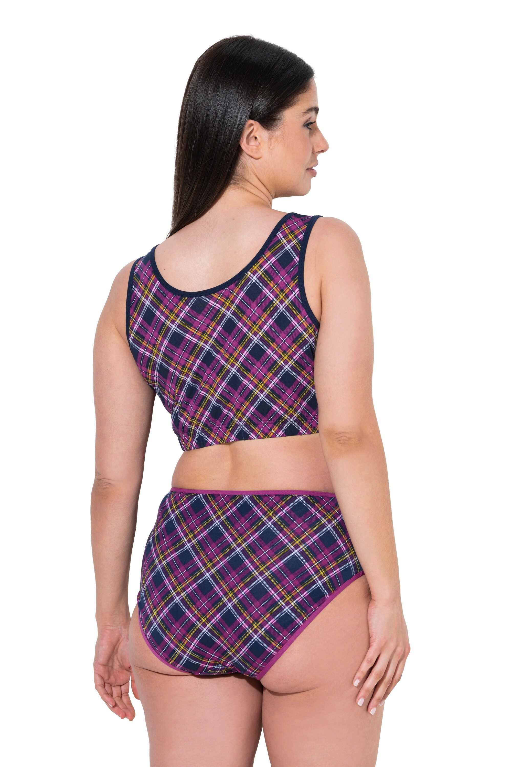 Ulla Popken Bustier Bustiers 2er-Pack einfarbig/kariert