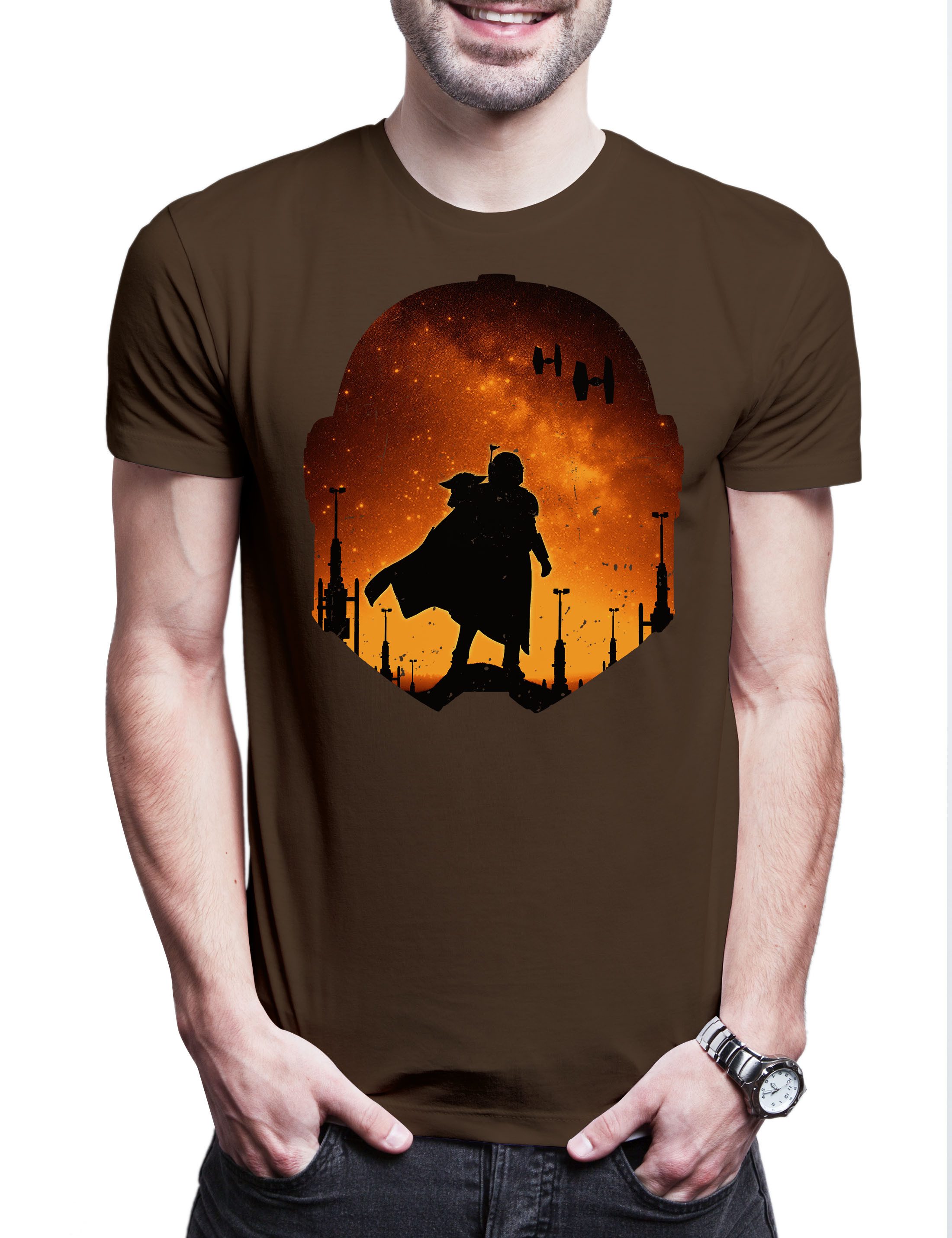Print-Shirt Djarin Landscape Herren T-Shirt Star Din Rebel Mandalorian Wars Baby