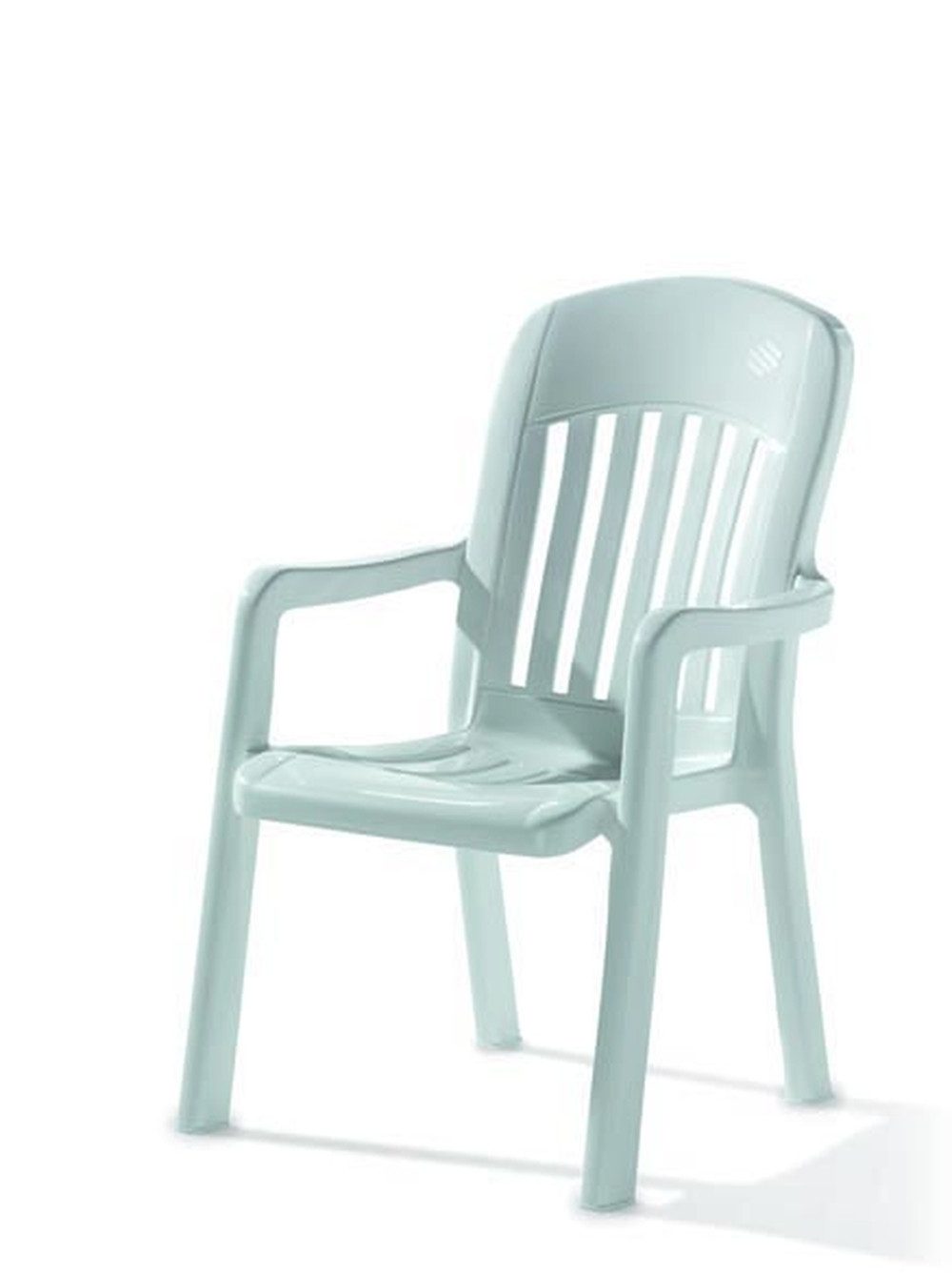 Gartenstuhl in Weiß, Vollkunststoff - 70x96x57cm (BxHxT)