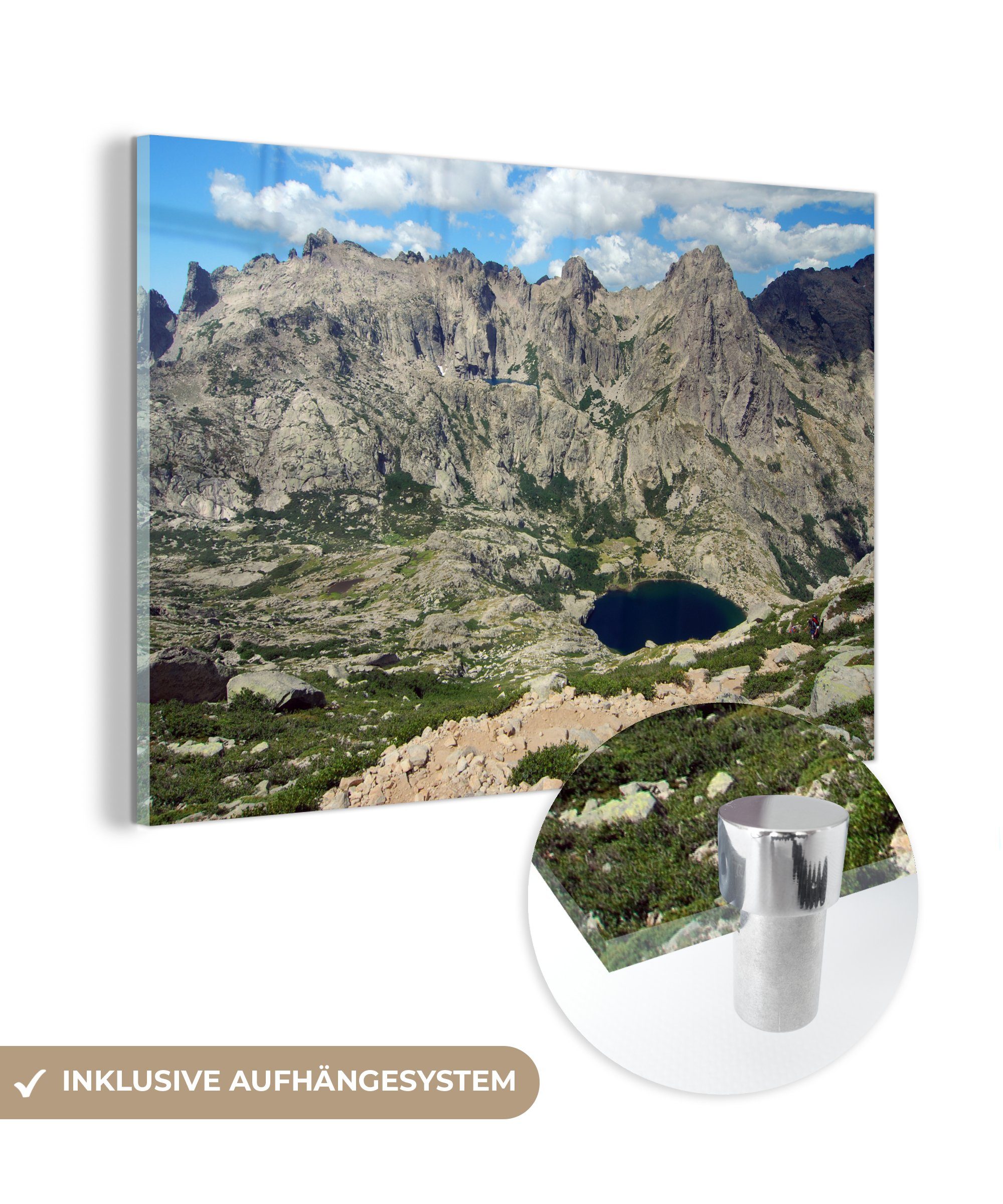 MuchoWow Acrylglasbild Seen in den Bergen von Korsika, (1 St), Acrylglasbilder Wohnzimmer & Schlafzimmer