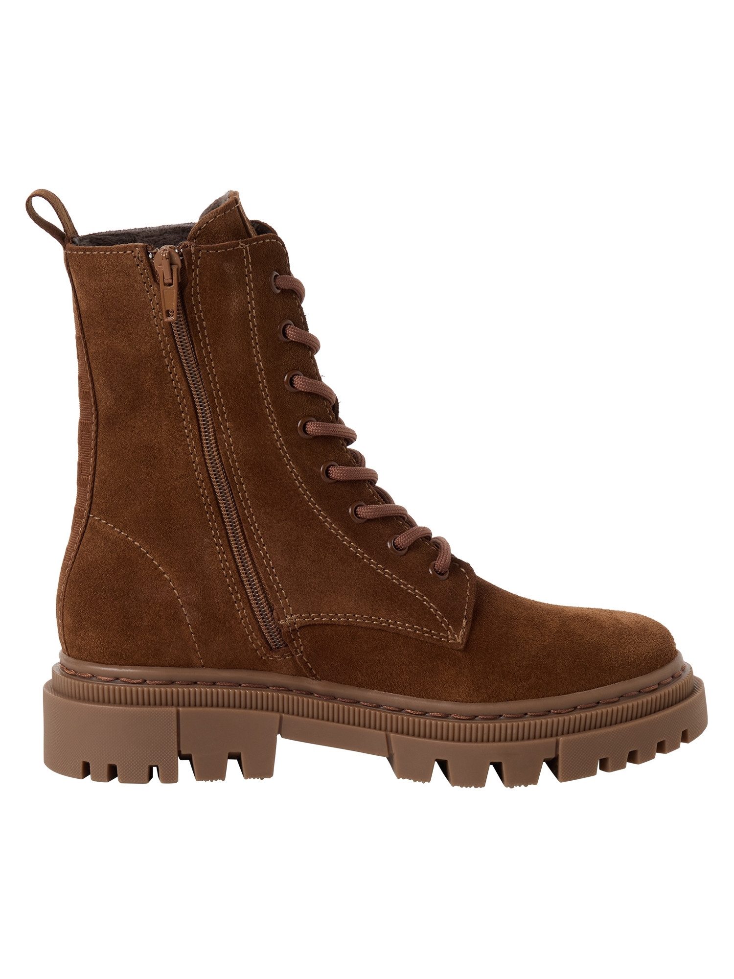 Tamaris COMFORT-Lining, Removable Sock aus Leder Schnürstiefelette COMFORT-Lining