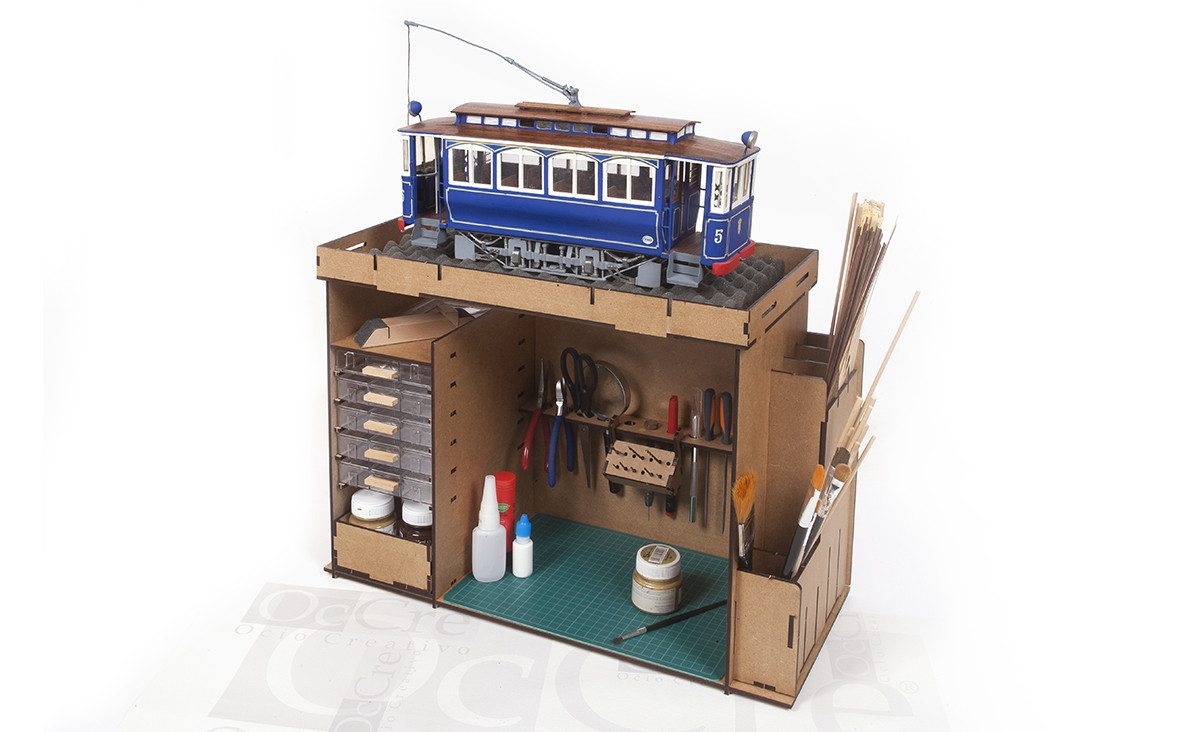 OcCre Modellbausatz Werkstattmöbel, (Bastelbedarf, 1-tlg., Werkzeug), Made in Europe – Bild 4 von 5