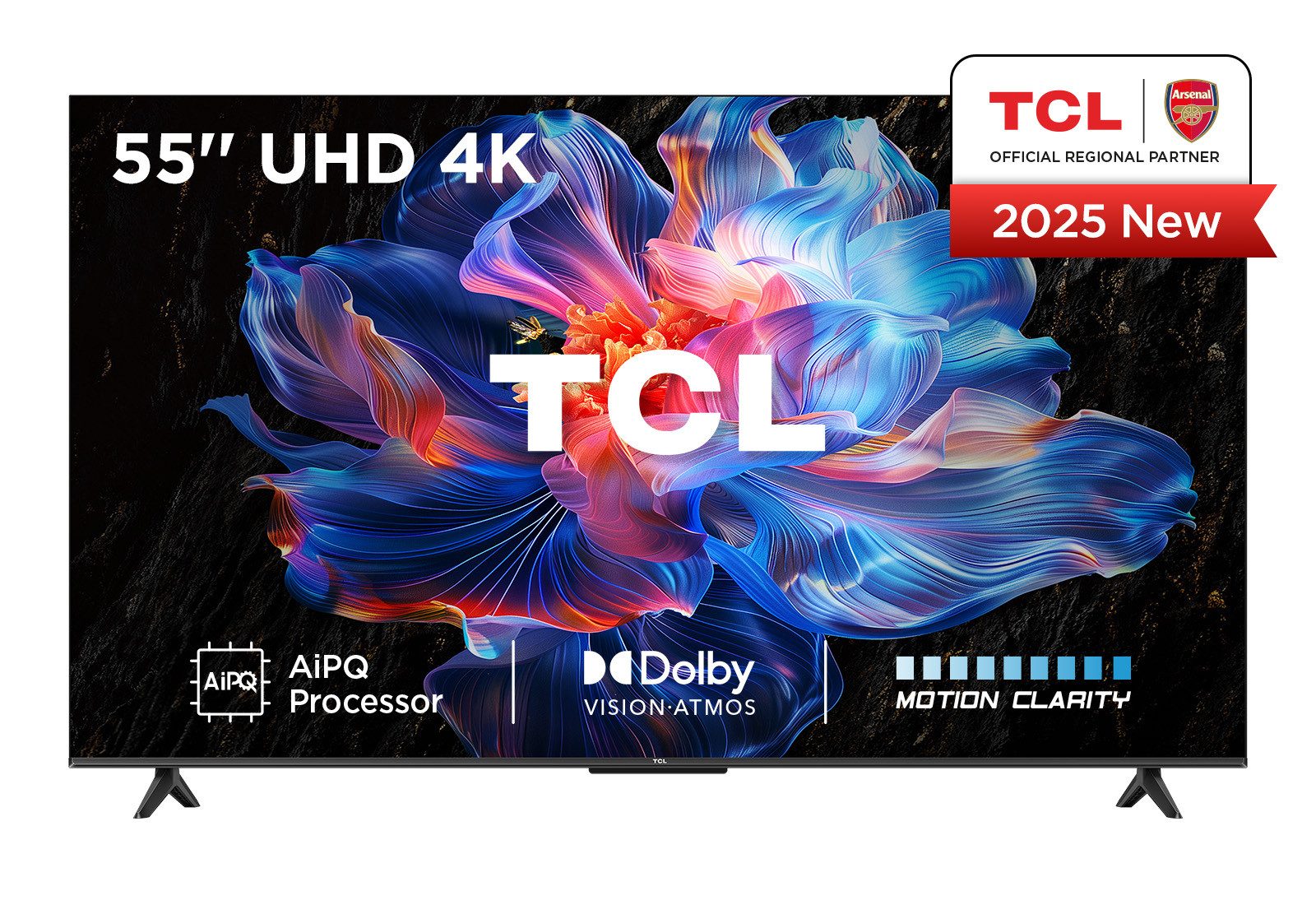 TCL 55V6C LED-Fernseher (140 cm/55 Zoll, 4K Ultra HD, Smart-TV, AiPQ‑Prozessor mit umfassender KI‑Bildoptimierung)