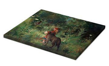 Posterlounge Leinwandbild Carl Larsson, Rotkäppchen und der Wolf im Wald, Malerei