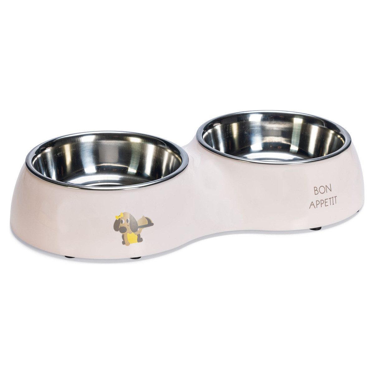 Beeztees Napf-Set Puppy Droppy Dinner Set Kunststoff/Edelstahl rosa