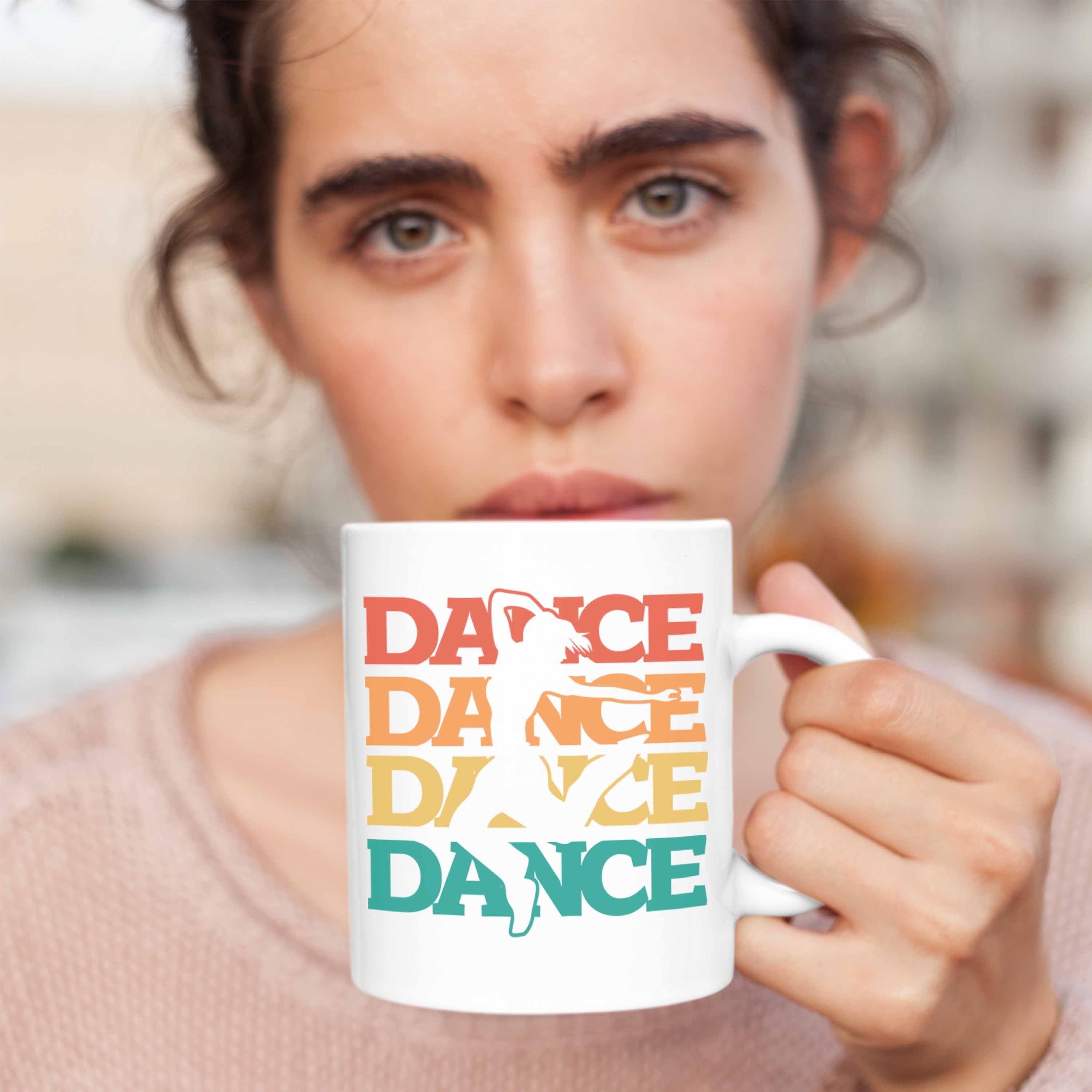 Trendation Tänzer Lustige Tanzlehrer Tanzbegeisterte D Tasse für Weiss Tasse Grafik Geschenk