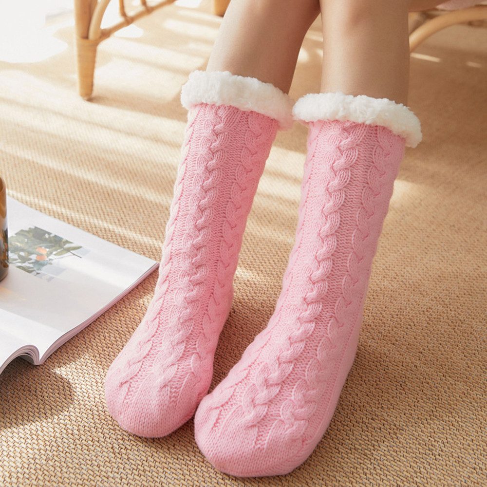 Cachito Kuschelsocken Wintersocken Stoppersocken Weihnachtssocken Haussocken (mit Fleece Futter und ABS Anti-Rutsch-Socken Noppen) Für Herren und Damen