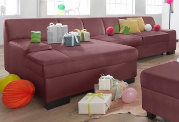 DOMO collection Ecksofa Norma Top L-Form, wahlweise mit Bettfunktion