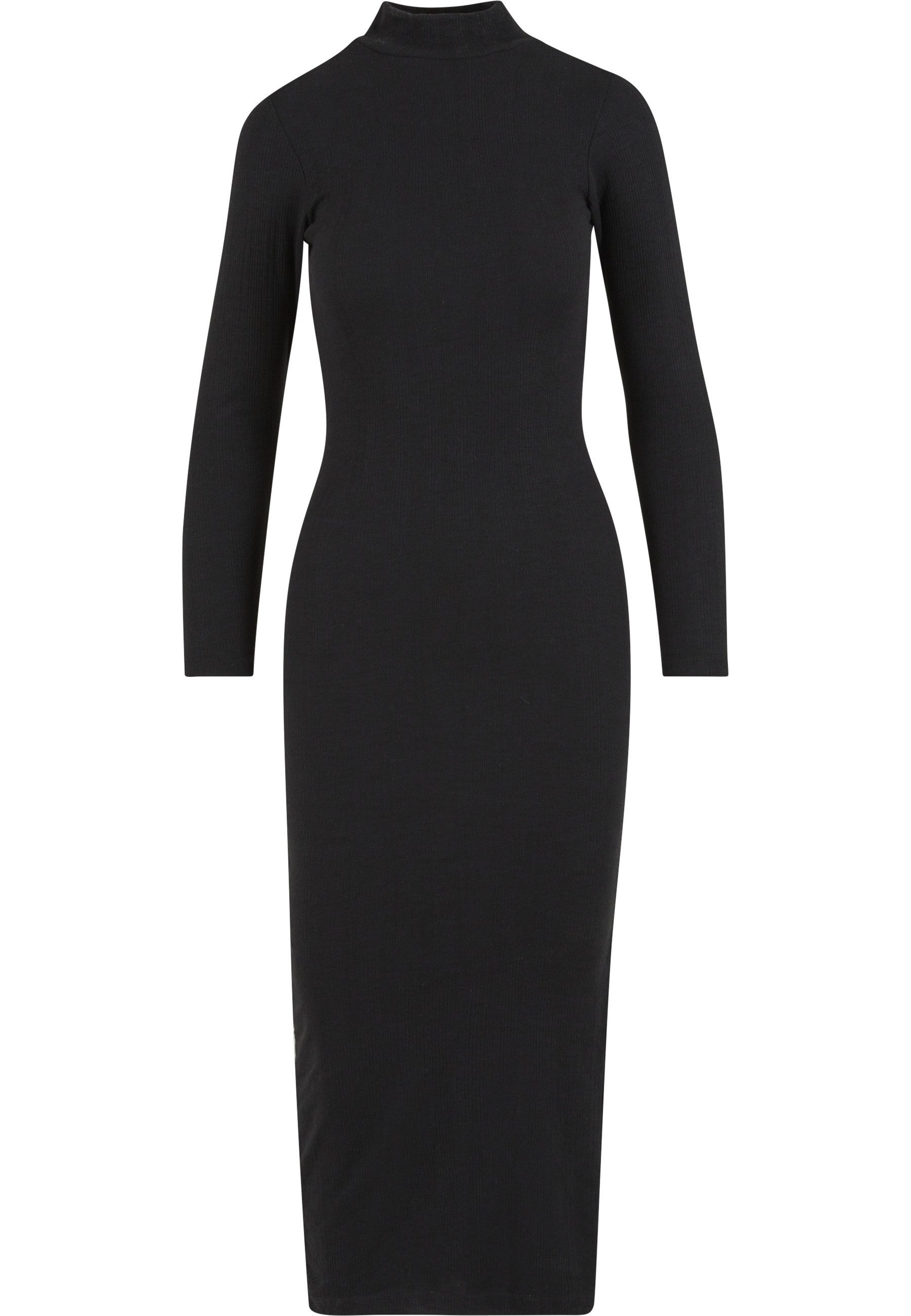 URBAN CLASSICS Shirtkleid Urban Classics Ladies Rib Longlseeve Mockneck Dress (1-tlg)