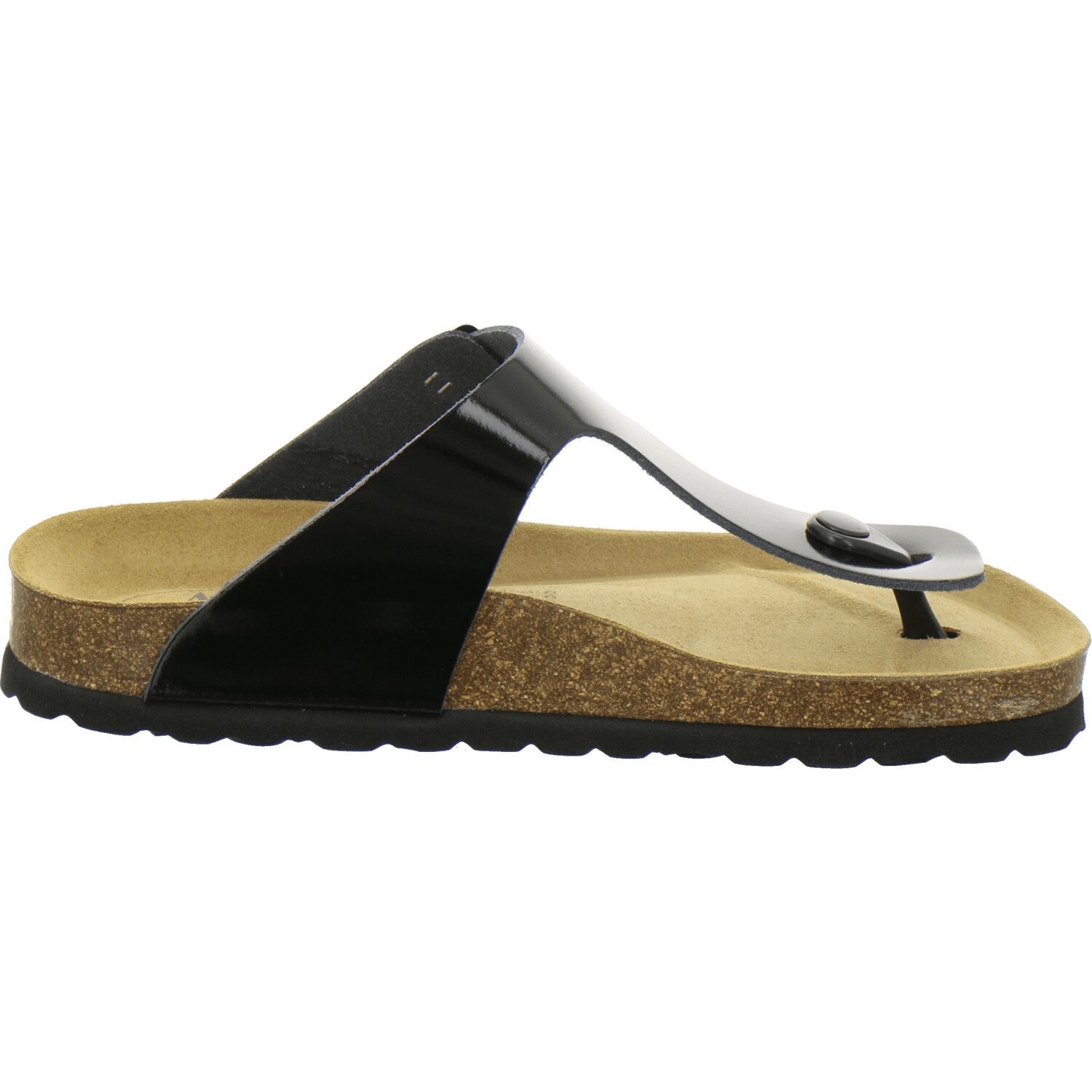 AFS-Schuhe 210725 Zehentrenner Pantolette für Damen mit Fußbett, bequeme Sandalen aus Leder