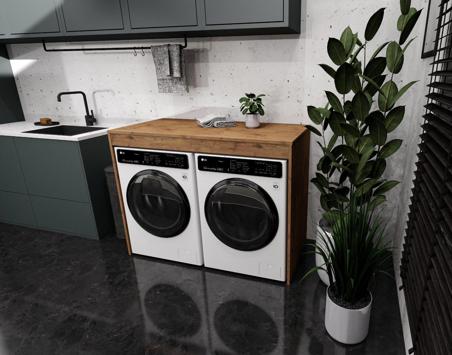 Raumhirsch Furniture Waschmaschinenumbauschrank Waschmaschinenschrank für W günstig online kaufen