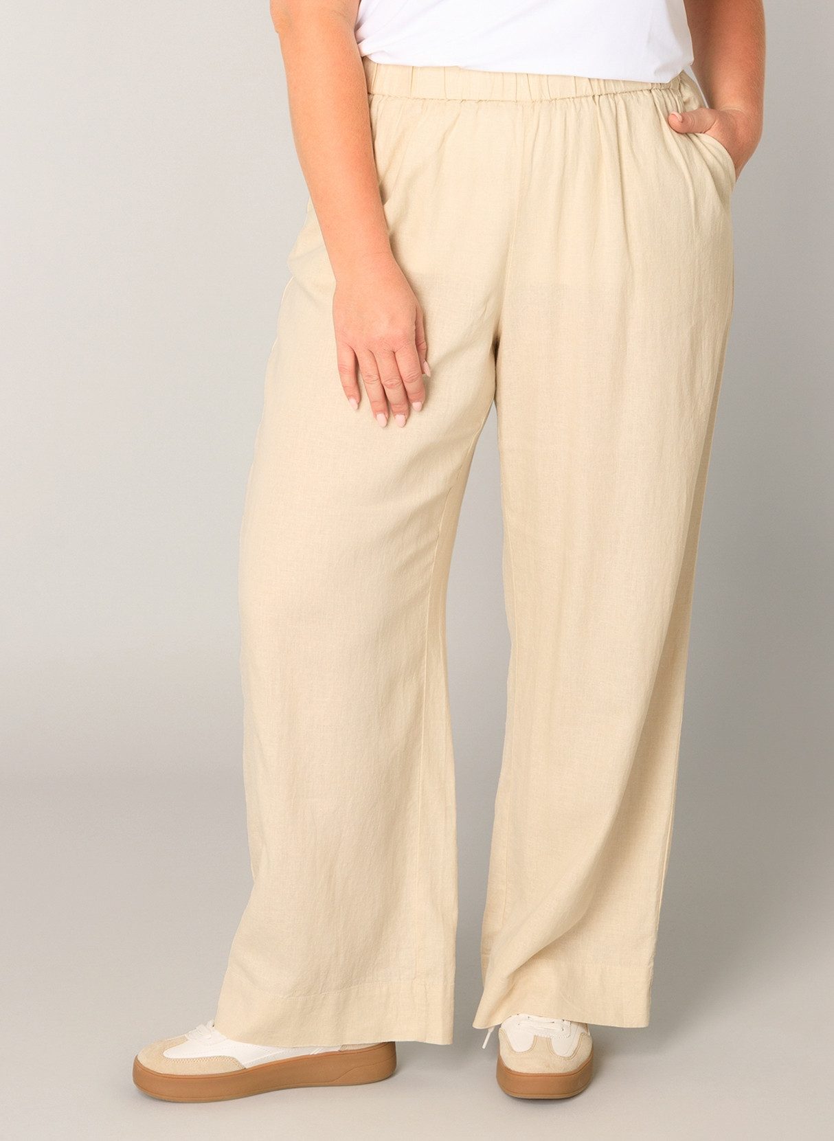 Base Level Curvy Leinenhose Yula Sommerhose, Leinen-Viskose-Mix, mit elasti günstig online kaufen