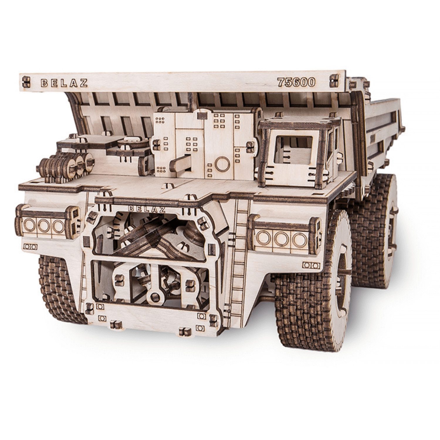 Eco Wood Art Modellbausatz Eco-Wood-Art Mechanischer LKW BELAZ 75600 Mechan günstig online kaufen