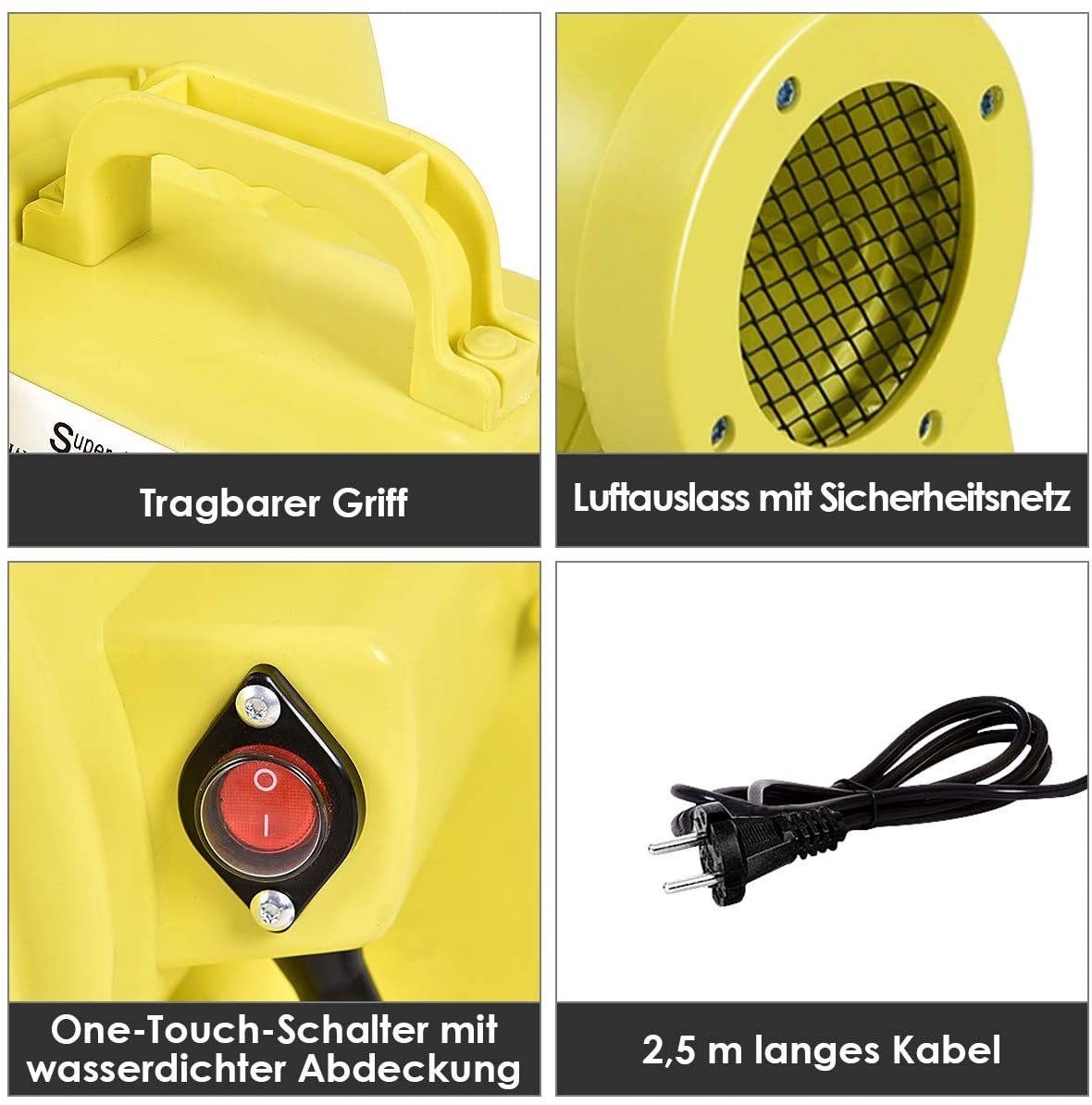 COSTWAY Luftpumpe, 350W Gebläse, elektrisch