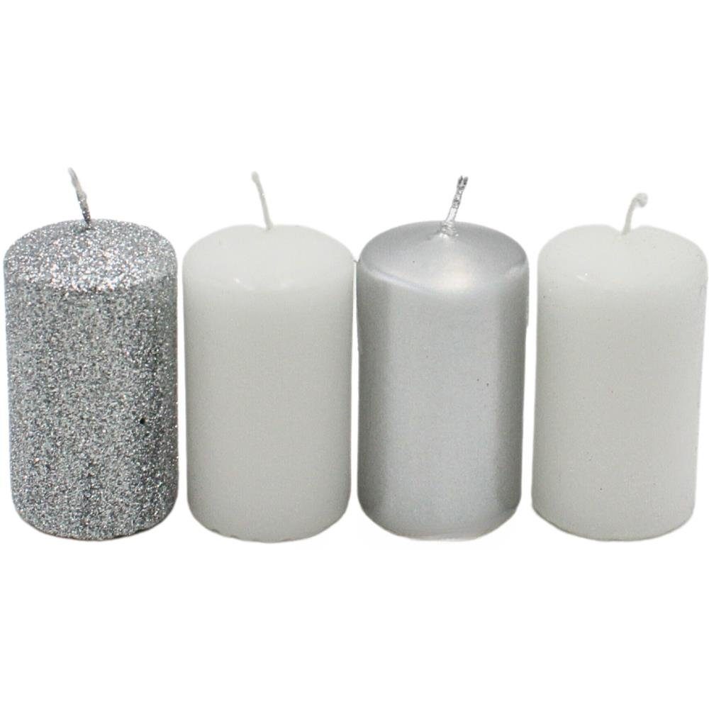 Dekohelden24 Adventskerze Stumpenkerze, Adventskerzen, Adventskranzkerzen, günstig online kaufen