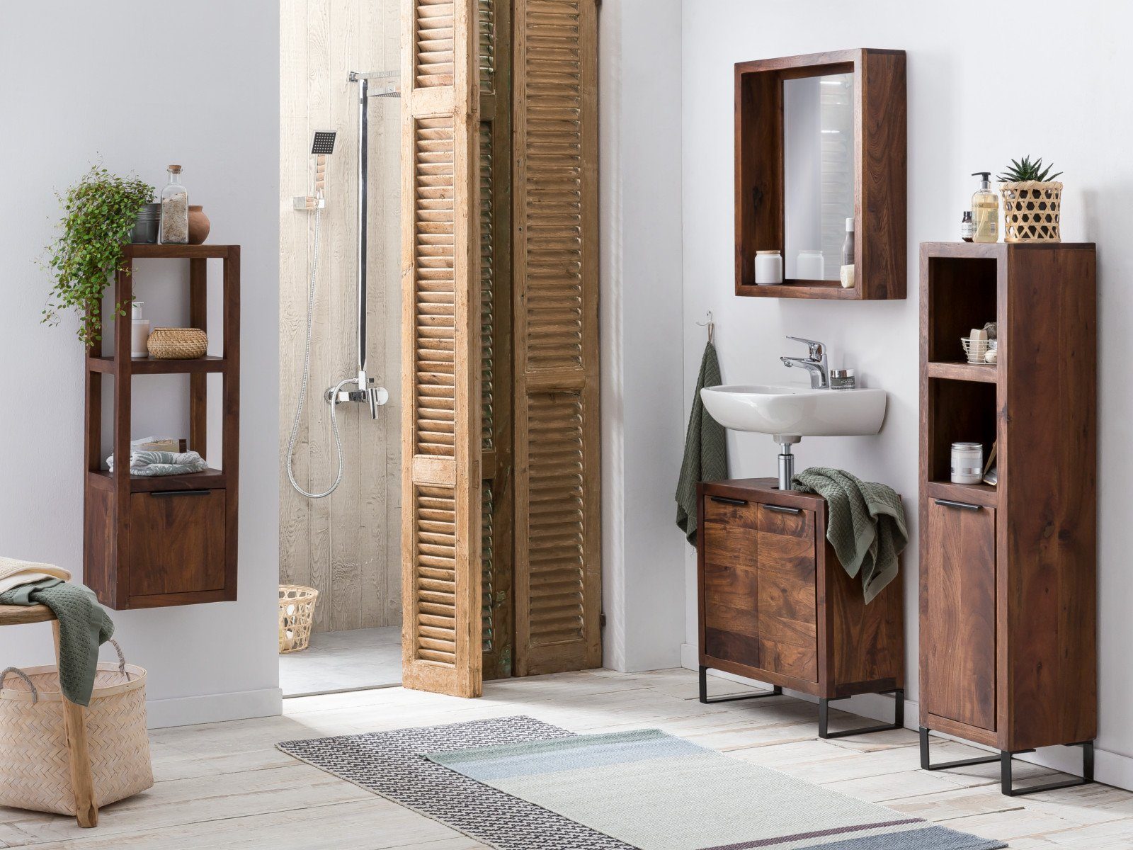 massivum Hochschrank Bad Sydney dunkel günstig online kaufen