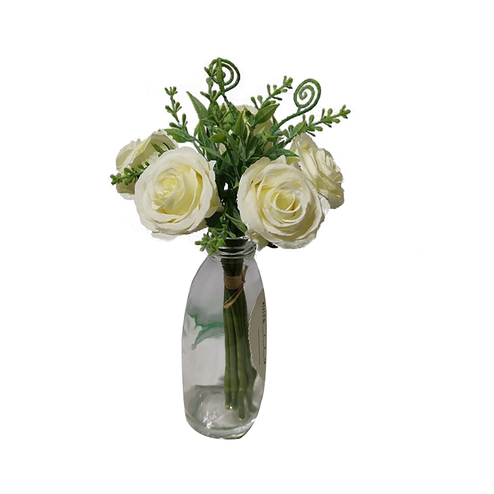 Höhe Rose, 20 Vase in HTI-Living, Kunstblume Flora cm Rosenstrauß Kunstblume