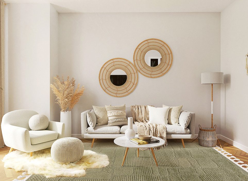 Mazovia Designteppich Geometrisch Wohnzimmer, Schlafzimmer, Esszimmer, Büro, 80 x 150 cm, Fußbodenheizung – Bild 2 von 5