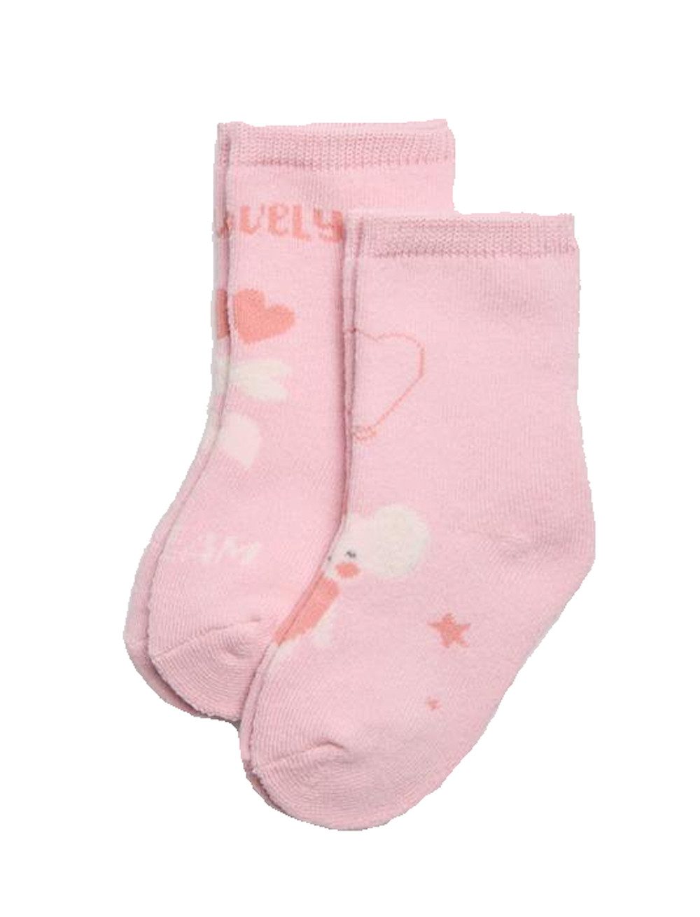 YSABEL MORA Thermosocken Ysabel Mora 2er Pack Baby Thermo Strümpfe Socken Maus rosa (2-Paar)