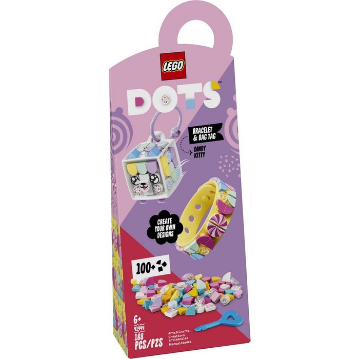 LEGO® Konstruktionsspielsteine LEGO® DOTS™ - Candy Kitty Armband & Taschenanhänge (Set 188 St)