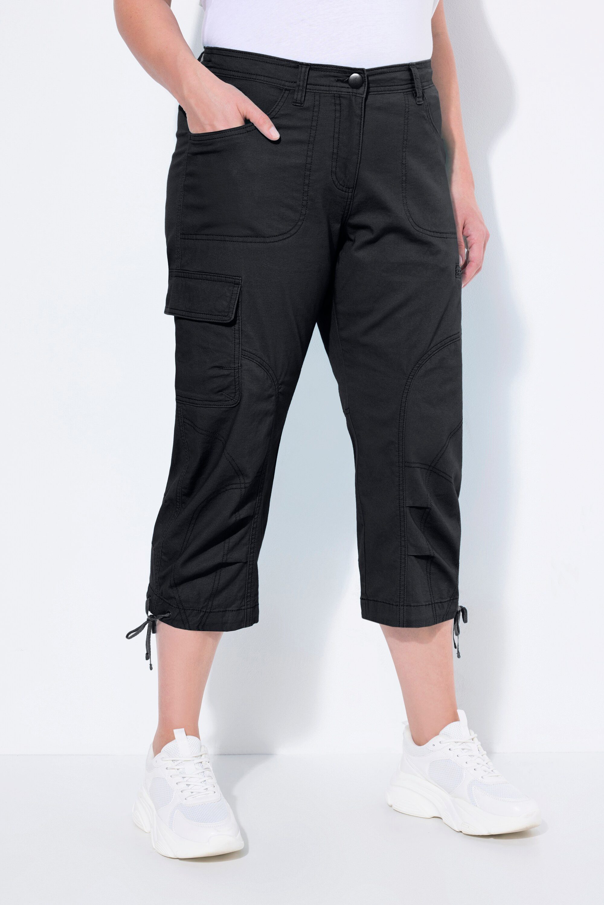 Ulla Popken Cargoshorts 7/8-Cargohose Komfortbund günstig online kaufen