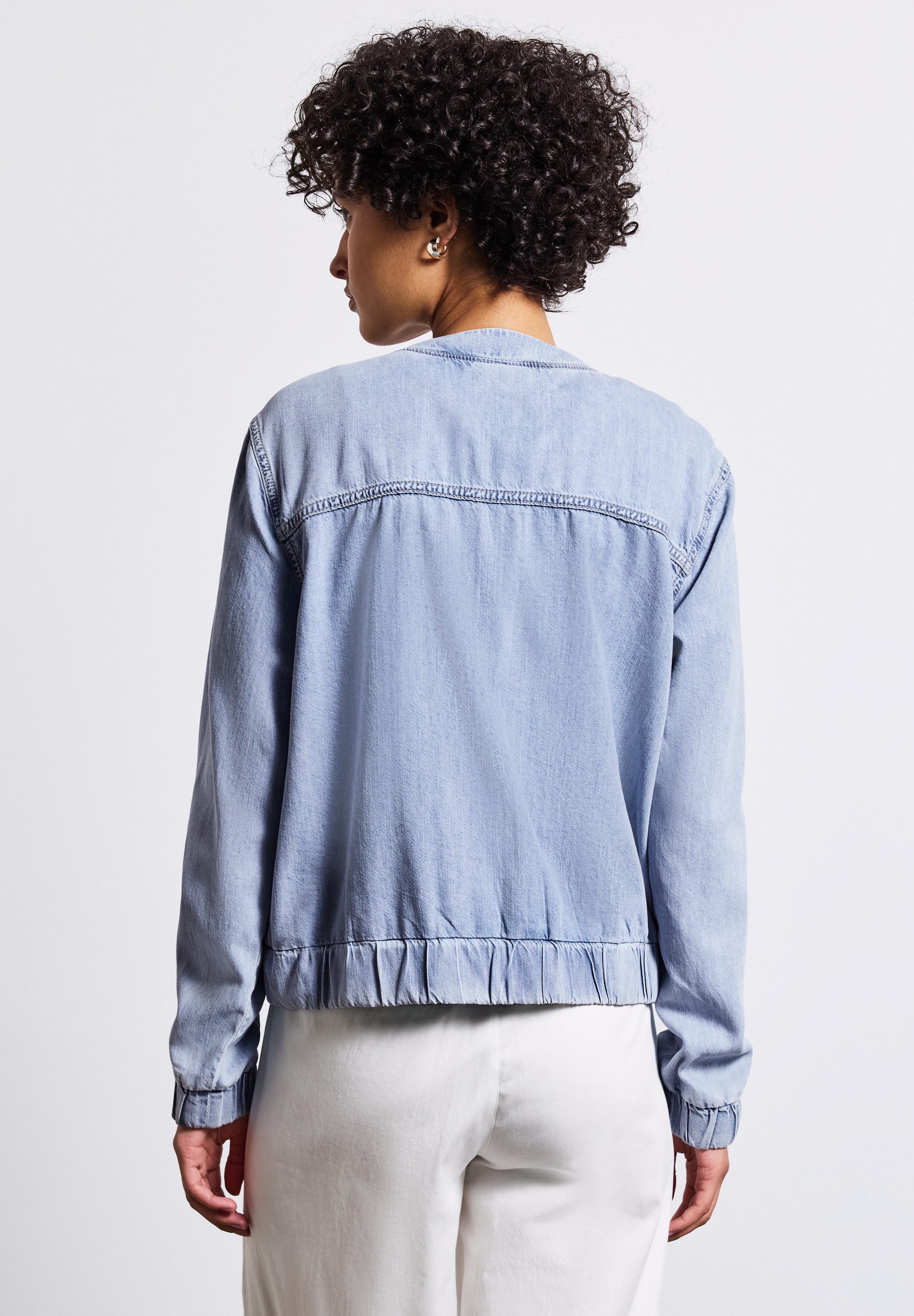 STREET ONE Blouson Jeans/Denim mit seitlichen günstig online kaufen