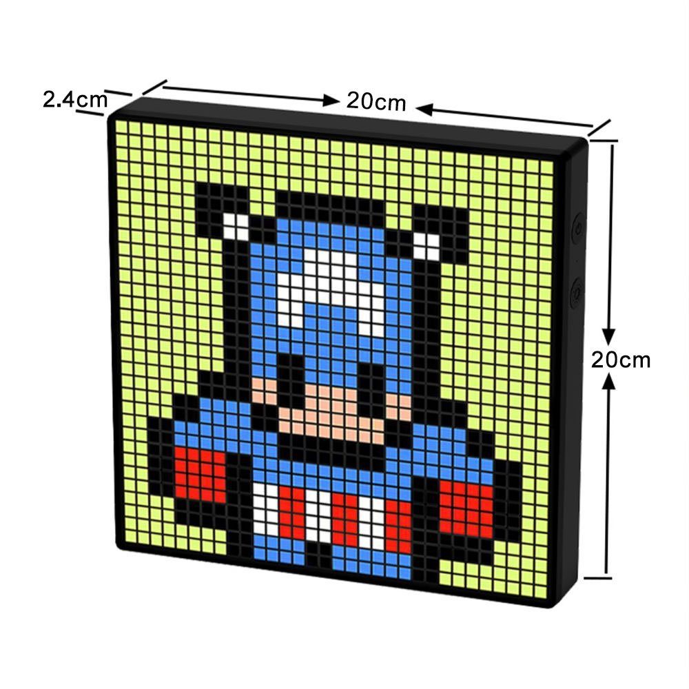 VIVIHEYDAY Hinweisschild LED Display Pixel Art Panel, DIY Art Animation, (Smart App Steuerung), Gaming Deko Zubehör für PC und Gaming Zimmer Wand