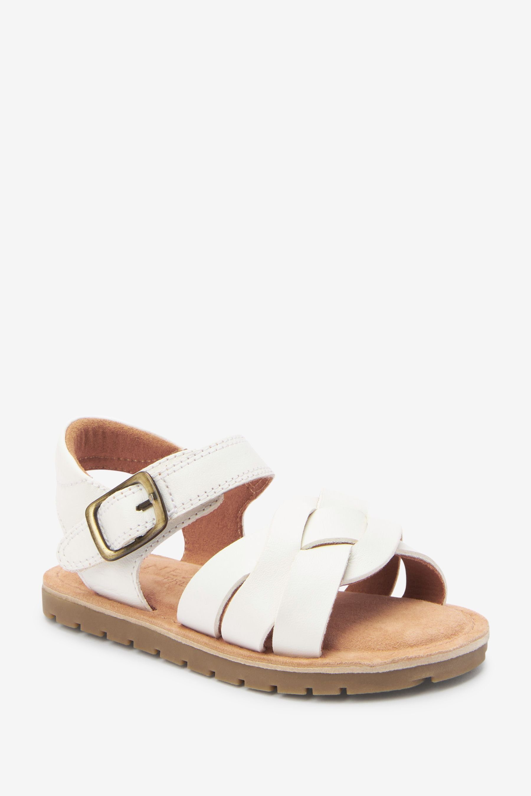 (1-tlg) Leather White Sandale Next Sandaletten