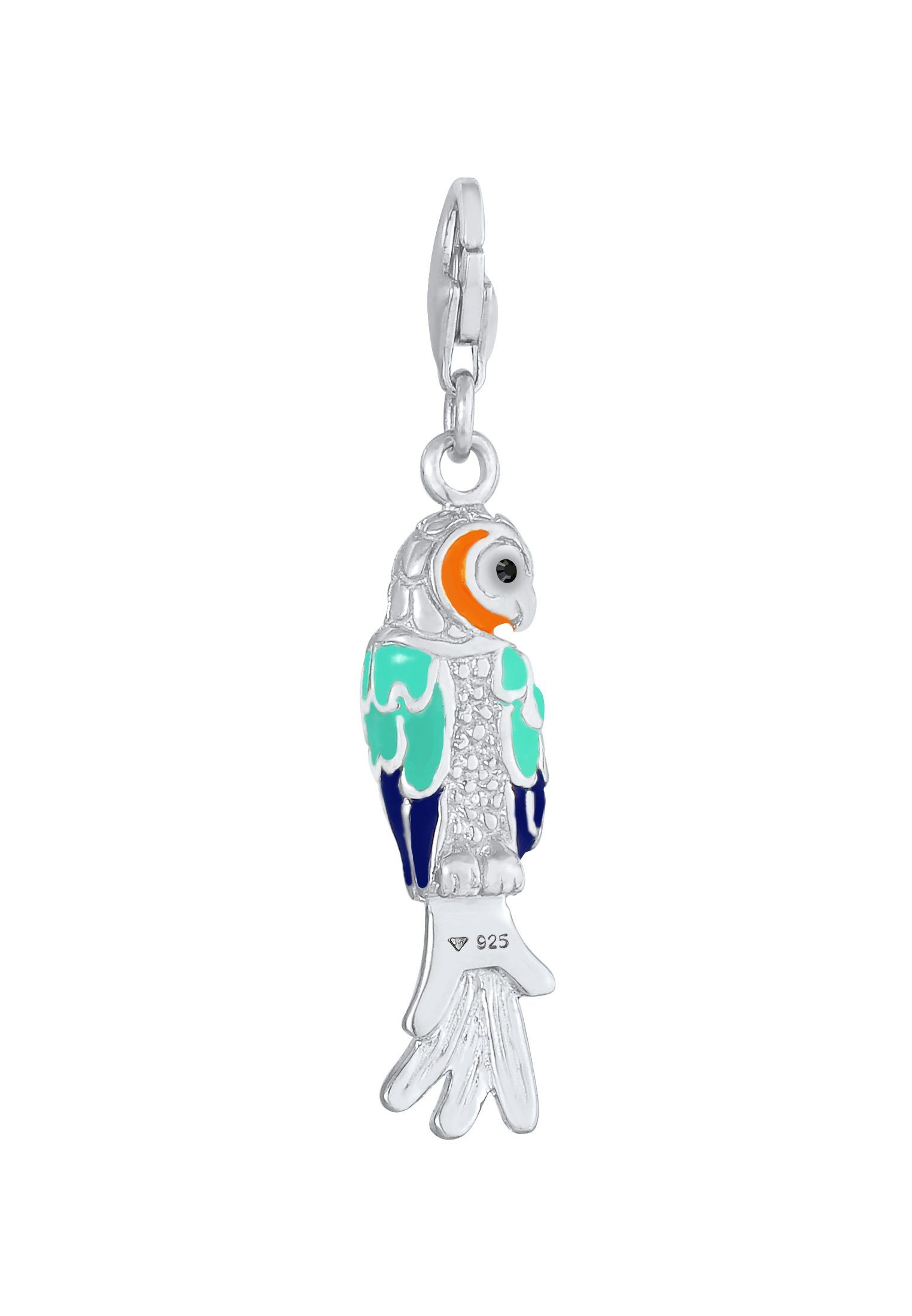 Nenalina Charm-Einhänger Papagei Vogel Kristalle 925 Silber
