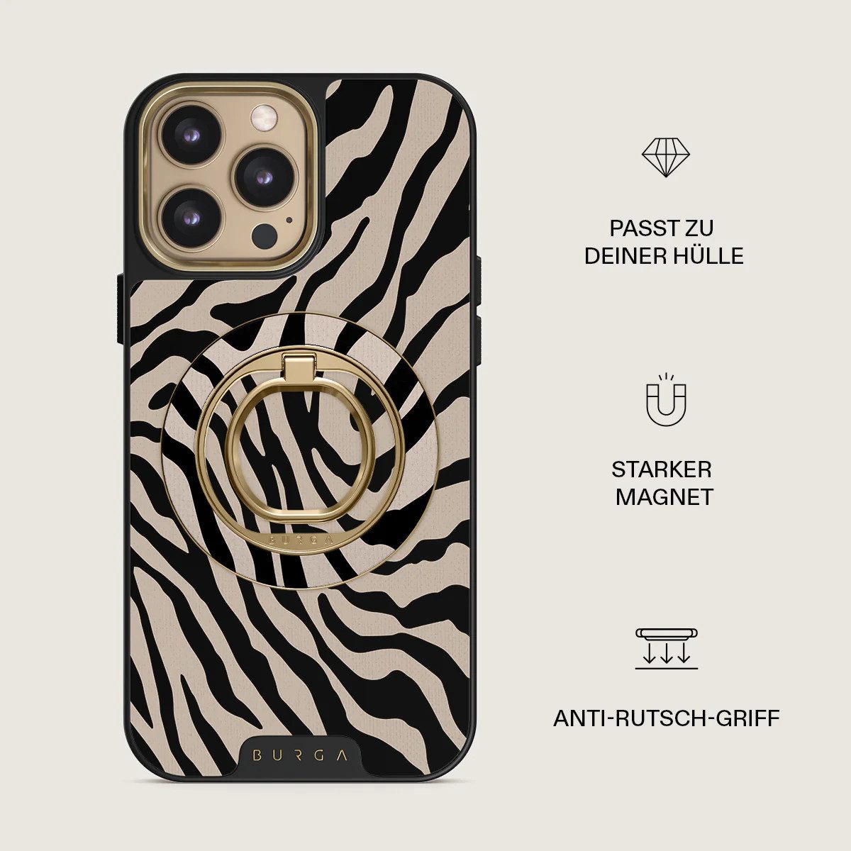 BURGA Popsockets Imperial Magnetic Ring Holder gold