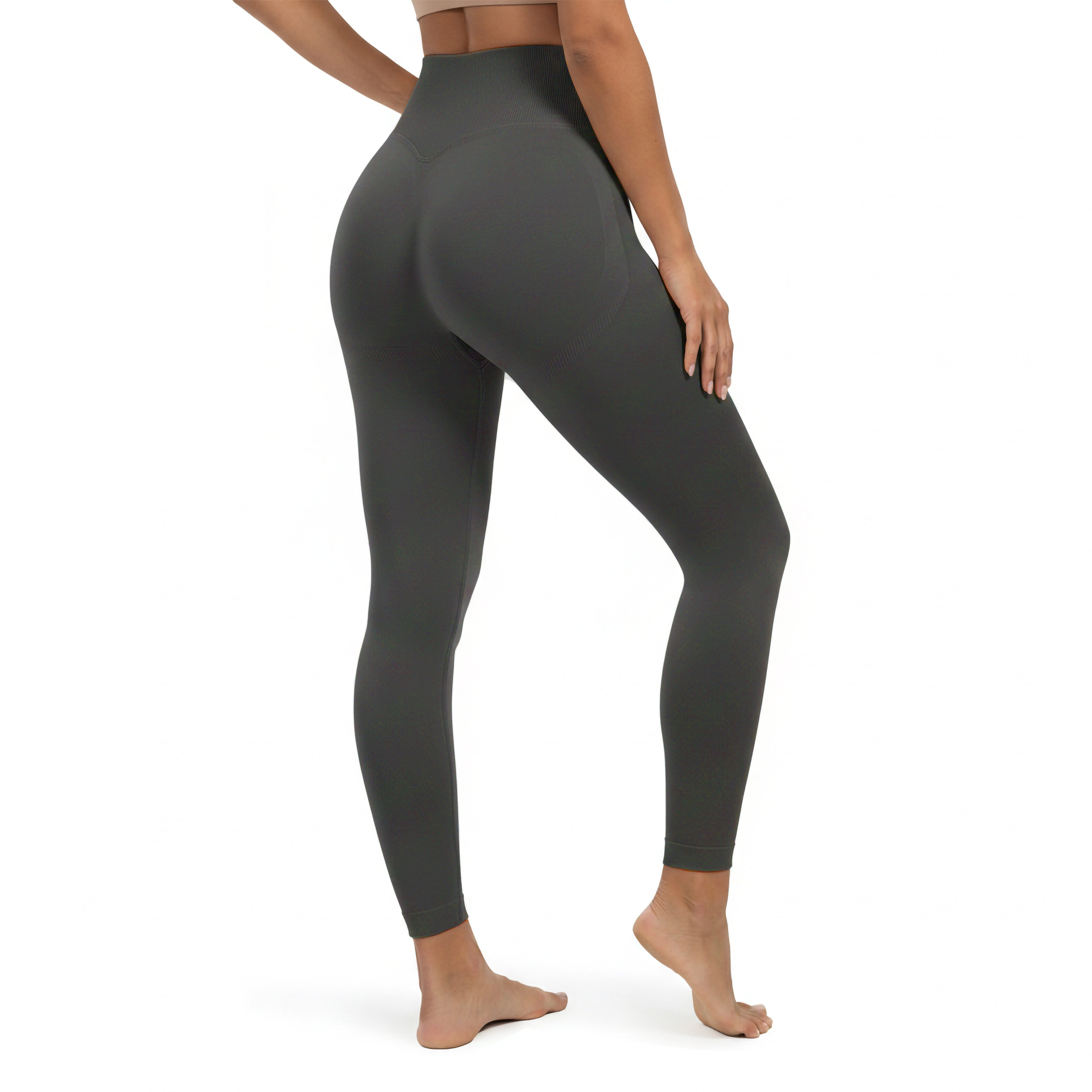 Smilodox Leggings Elin, Butt Lift Sporthose, Highwaist V-Shape Gym Leggings Shaped Fit Squatproof Seamless Trainingshose Sport Yoga Alltag