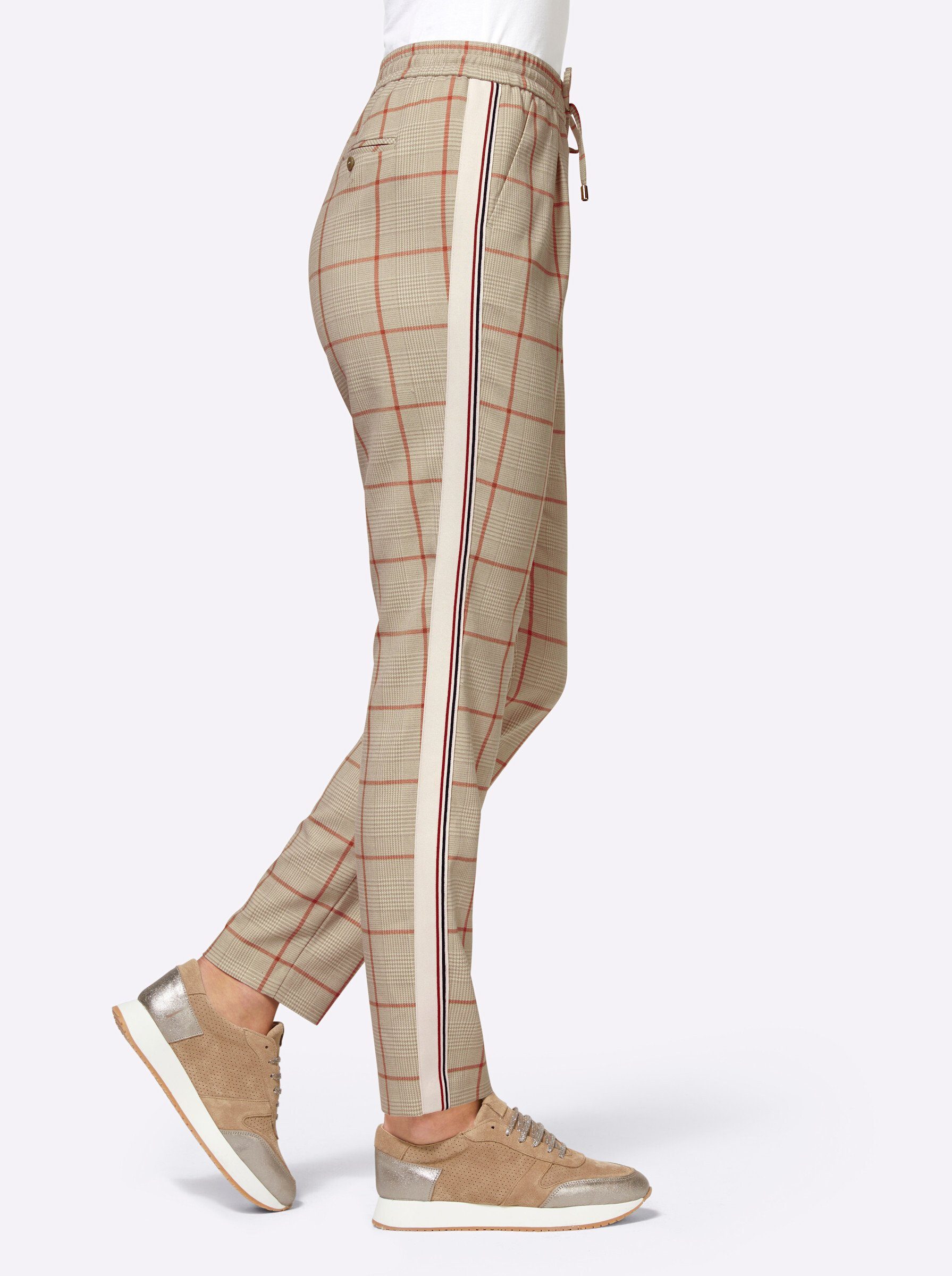 heine Jerseyhose Karohose Innenbeinlänge ca. 74 günstig online kaufen