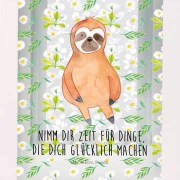 Mr. & Mrs. Panda Gartenleuchte Faultier Zufrieden - Transparent - Geschenk, Faultier Geschenk, XXL L