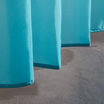 BlauCoastal Duschvorhang Duschvorhang Textil Anti-schimmel Breite 180 cm (1-tlg., Wasserdicht Waschbar Badvorhang aus Polyester Stoff), 180x180cm mit 12 Duschvorhangringen