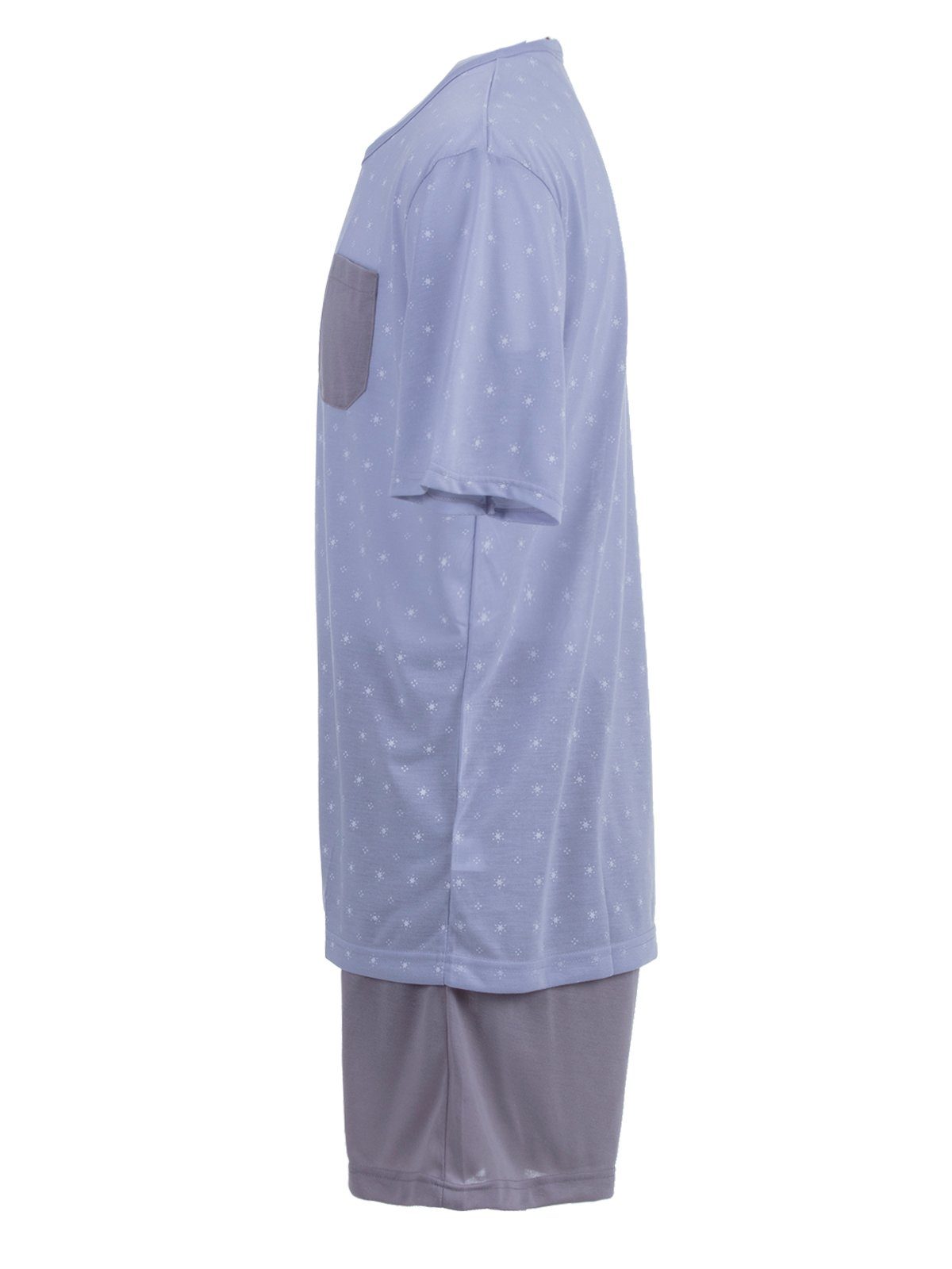 Schlafanzug Shorty grau - Tasche Set Sonne Lucky Pyjama