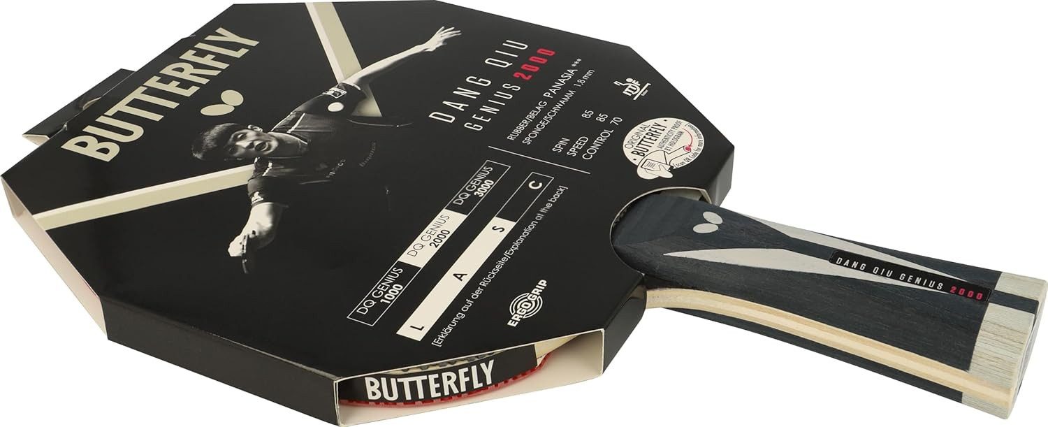 Butterfly Tischtennisschläger Tischtennisschläger DAN QIU Genius 2000, Tischtennis Schläger Racket Table Tennis Bat
