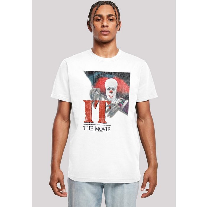 F4NT4STIC T-Shirt IT Distressed Poster Herren Premium Merch Regular-Fit Basic Bedruckt