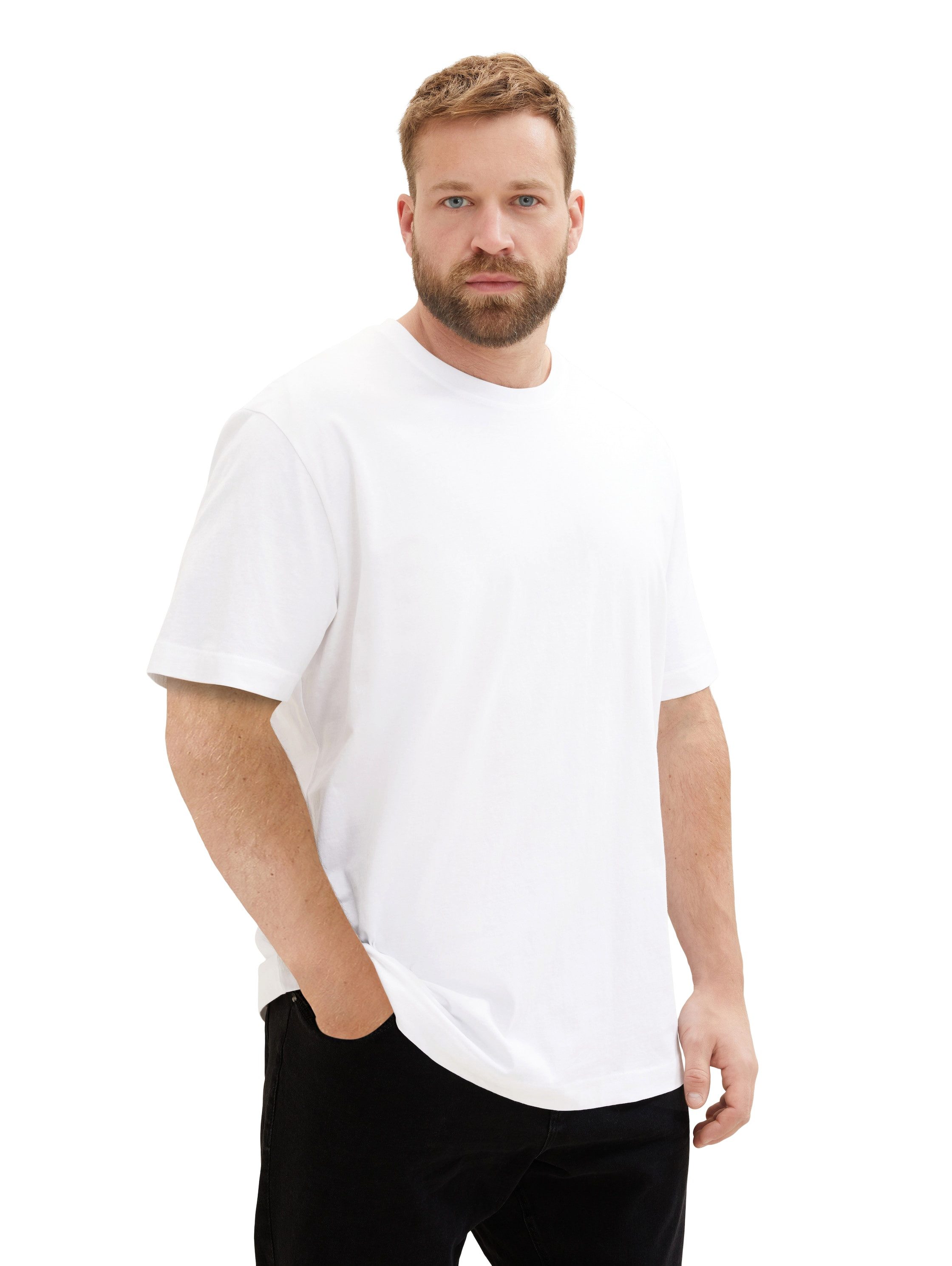 TOM TAILOR PLUS T-Shirt (2-tlg) 2er Pack unifarben
