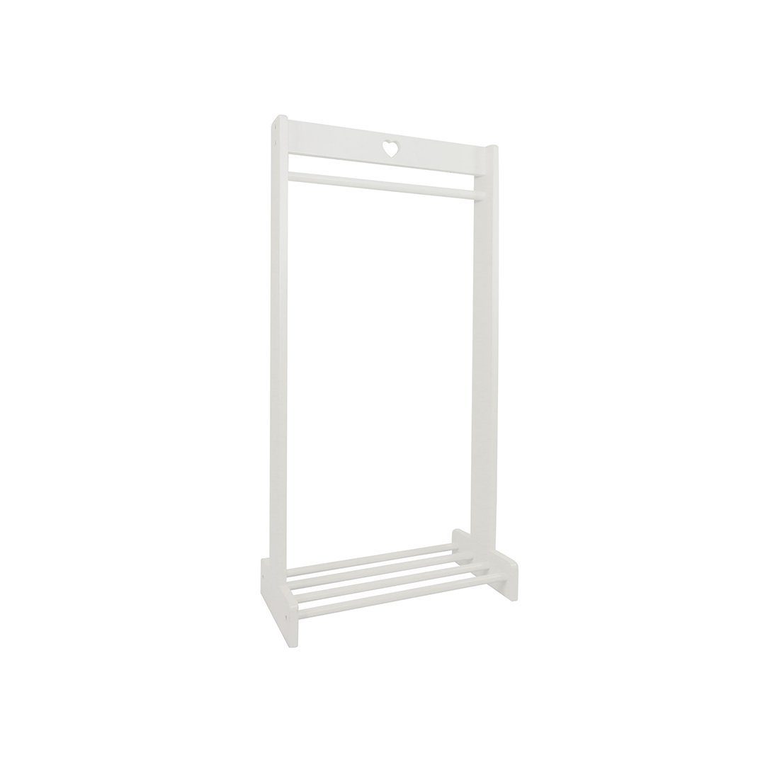 Puckdaddy GmbH Kleiderstange Svetje (60x30x120cm) mit Schuhablage, in weiß, MDF Holz – Bild 4 von 4
