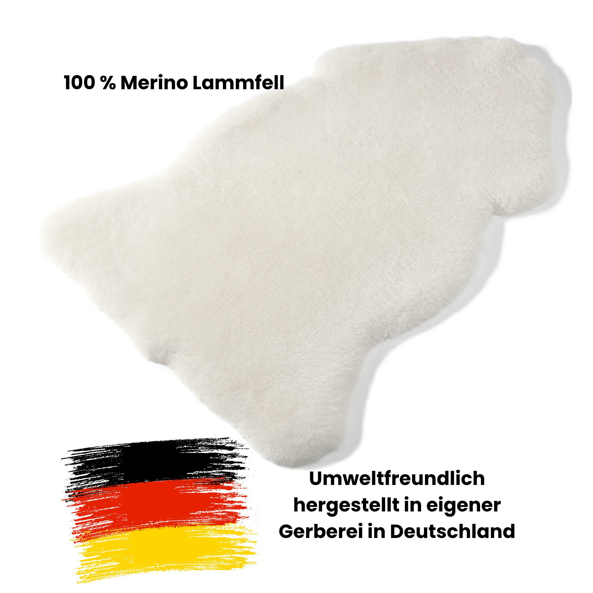 Babylammfell Baby Lammfell Exclusiv weiß, Hofbrucker seit 1948, Krabbelmatte Babyteppich aus 100% Lammfell pflanzlich gegerbt 90 cm