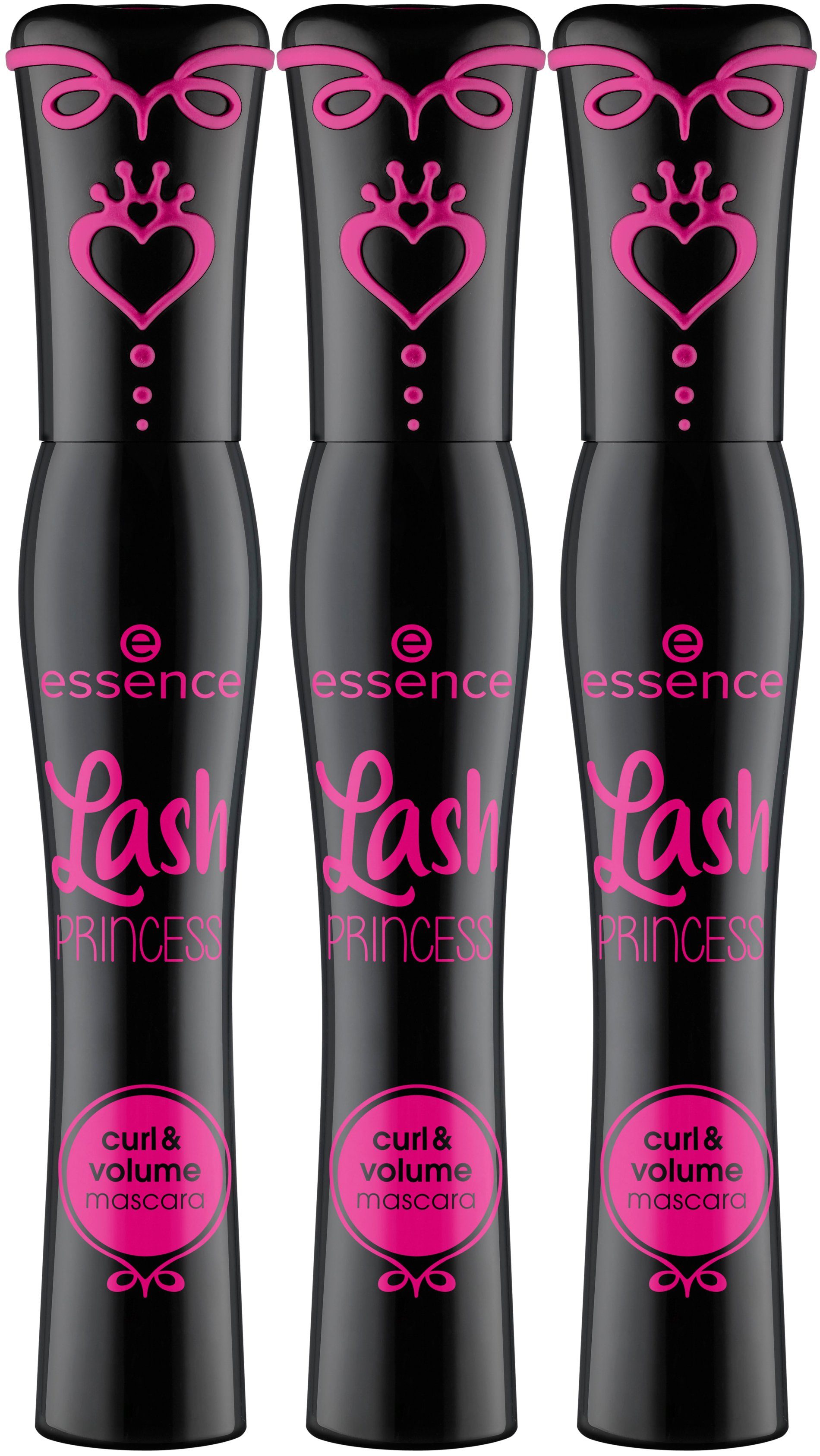 3-tlg. curl PRINCESS & mascara, Essence Mascara Lash volume